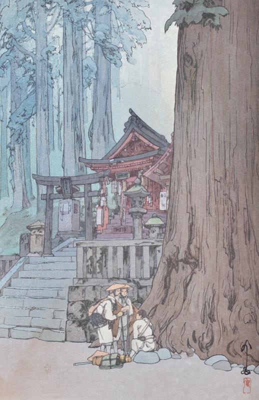 Appraisal: HIROSHI YOSHIDA JAPANESE - A Misty Day in Nikko woodblock