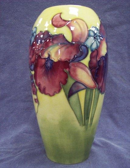 Appraisal: An Orchid pattern vase of oval tapering form and yellow