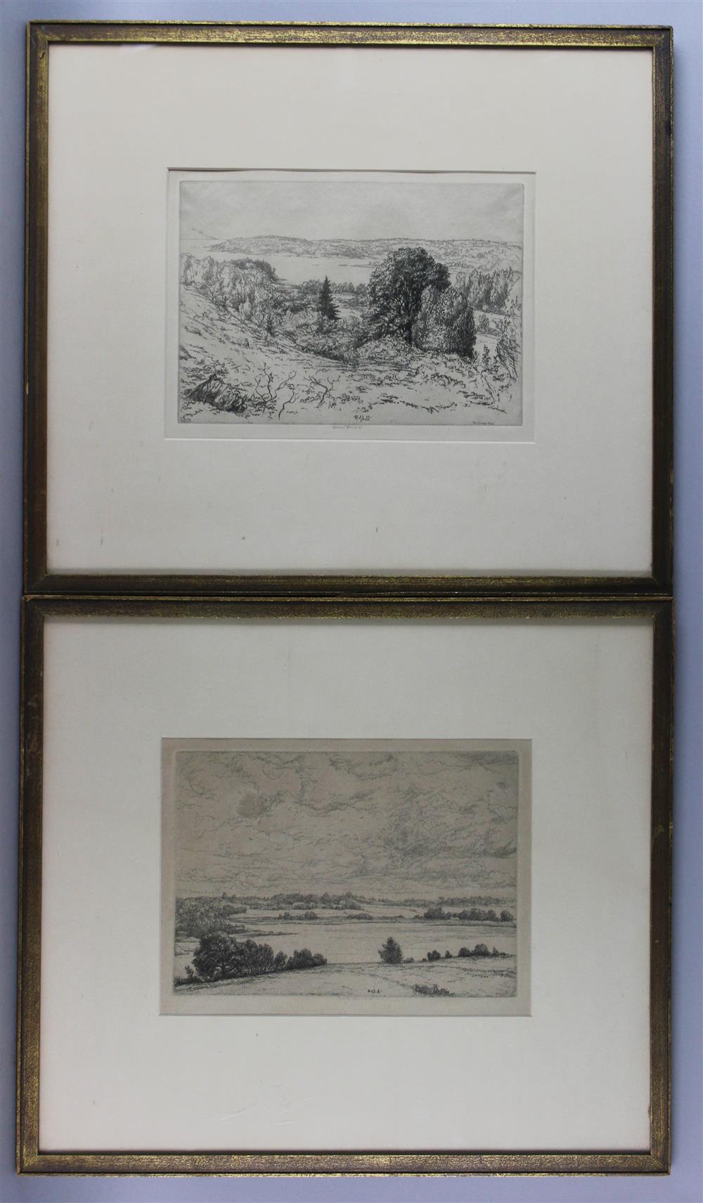 Appraisal: ERNEST HASKELL AMERICAN - SYLVAN SEA and SNOW FARM Etching