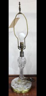 Appraisal: Crystal table lamp Crystal table lamp having a baluster form