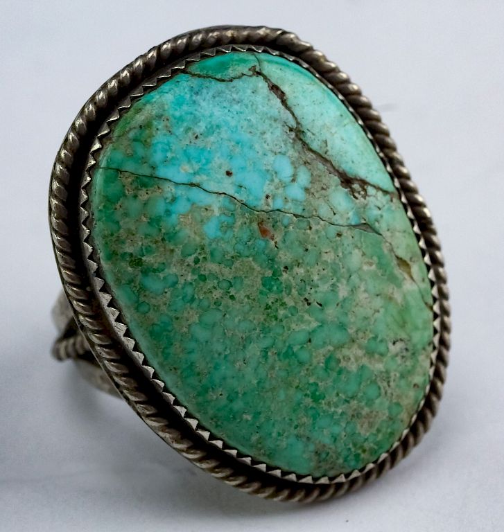 Appraisal: VTG Native American Sterling Silver Turquoise Ring Vintage Native American