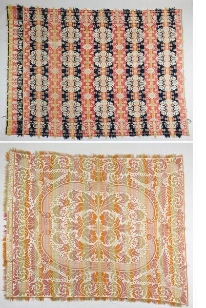 Appraisal: Two Pennsylvania Jacquard Coverlets the first by Henry Stager ca