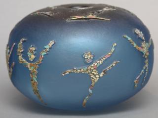 Appraisal: Doug Sweet American th c Bowl with Dancing Figures Sandcast