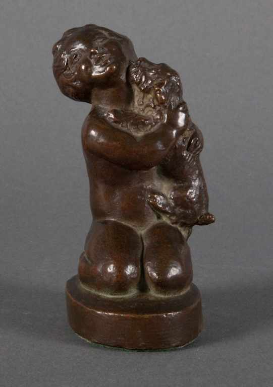 Appraisal: Jack Lincoln Lambert American - ''Child with Dog '' bronze