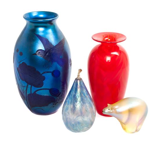 Appraisal: Sale Lot An Orient and Flume Studio Glass Vase cut