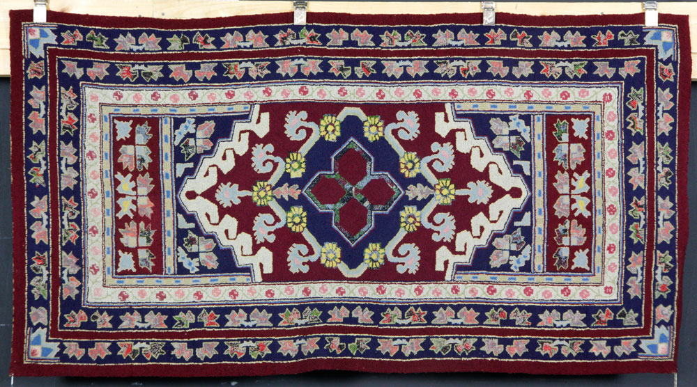 Appraisal: - Late th Early th C Hooked Rug Late th