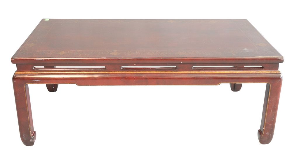 Appraisal: Asian Style Lacquered Coffee Table height inches top x Asian