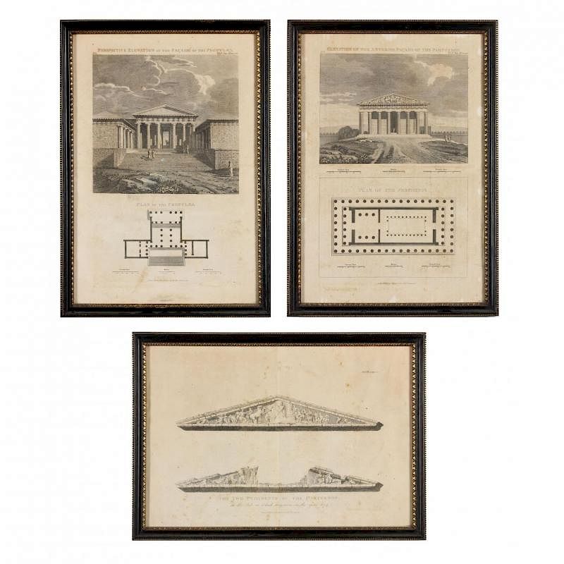 Appraisal: Three Early th Century Italian Architectural Engravings published by J