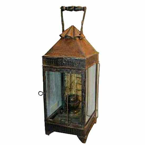 Appraisal: A Tole Ware Railroad Kerosene Lantern th century having a