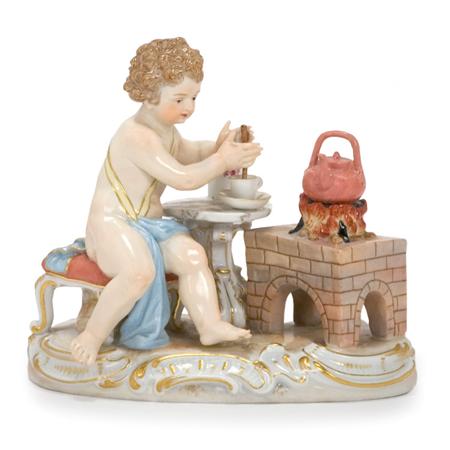 Appraisal: Meissen Porcelain Figure of a Putto Estimate -