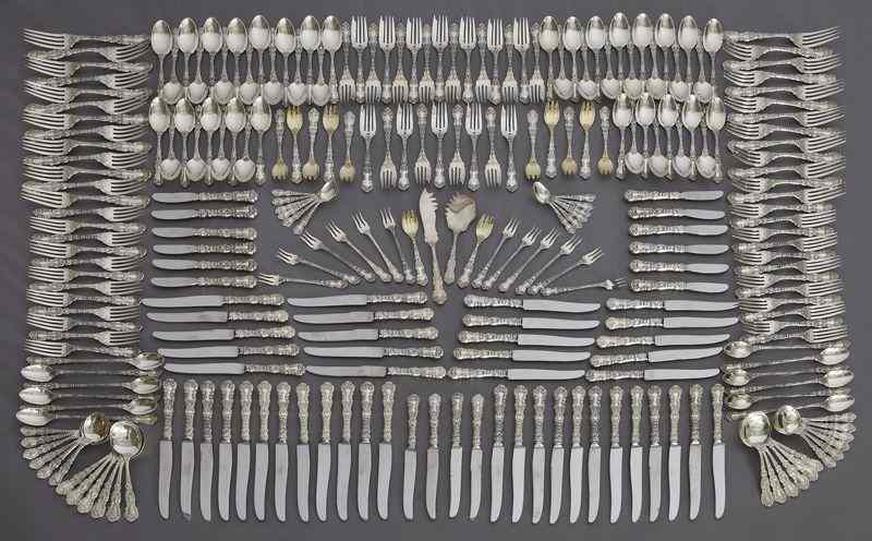 Appraisal: Pcs Gorham ''Imperial Chrysanthemum'' sterlingflatware including dinner forks dinner knives