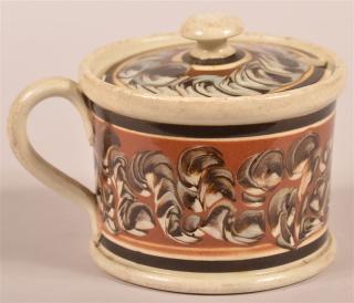 Appraisal: Earthworm Mocha Decorated China Mustard Pot - h