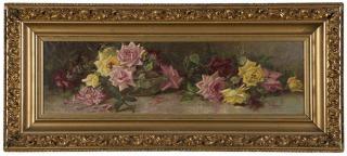 Appraisal: Frances Miller Mumaugh Still life of roses signed lower left