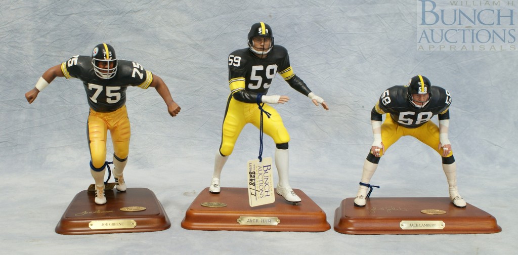 Appraisal: Danbury Mint Pittsburgh Steelers football figures Joe Greene Jack Ham