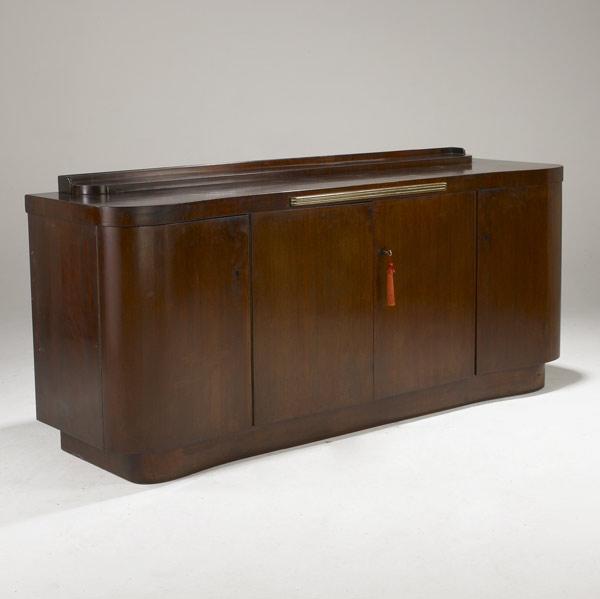 Appraisal: DEUTSCHE W K MOEBEL Art Deco sideboard in walnut with