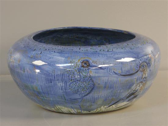 Appraisal: Large Fulham Pottery bowl by Philip Sutton painted inside and