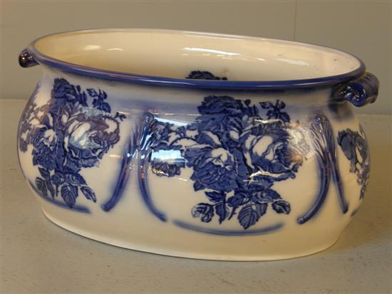 Appraisal: Staffordshire Iron stone blue and white foot bath