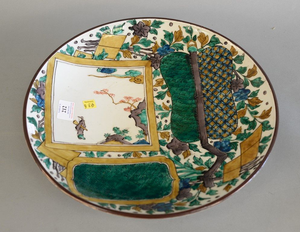 Appraisal: Large Japanese porcelain charger dia in Large Japanese porcelain charger