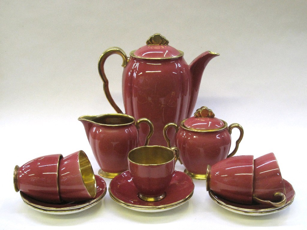 Appraisal: Carlton Ware coffee set one cup missing and a Carlton