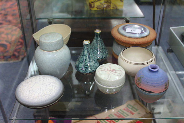 Appraisal: A SMALL GROUP OF VARIOUS CONTEMPORARY STUDIO POTTERY bowls vases