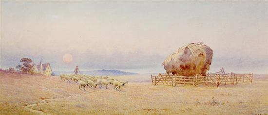 Appraisal: Frederick John Snell British - HAYSTACK watercolor framed signed lower