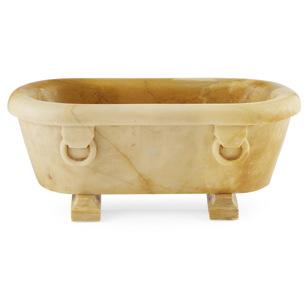 Appraisal: GRAND TOUR SIENA MARBLE MODEL OF A ROMAN BATH TH