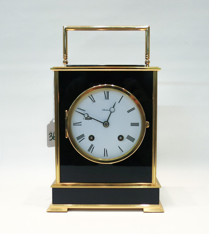 Appraisal: CHELSEA CLOCK CO CARRIAGE CLOCK Eagle series eight day time