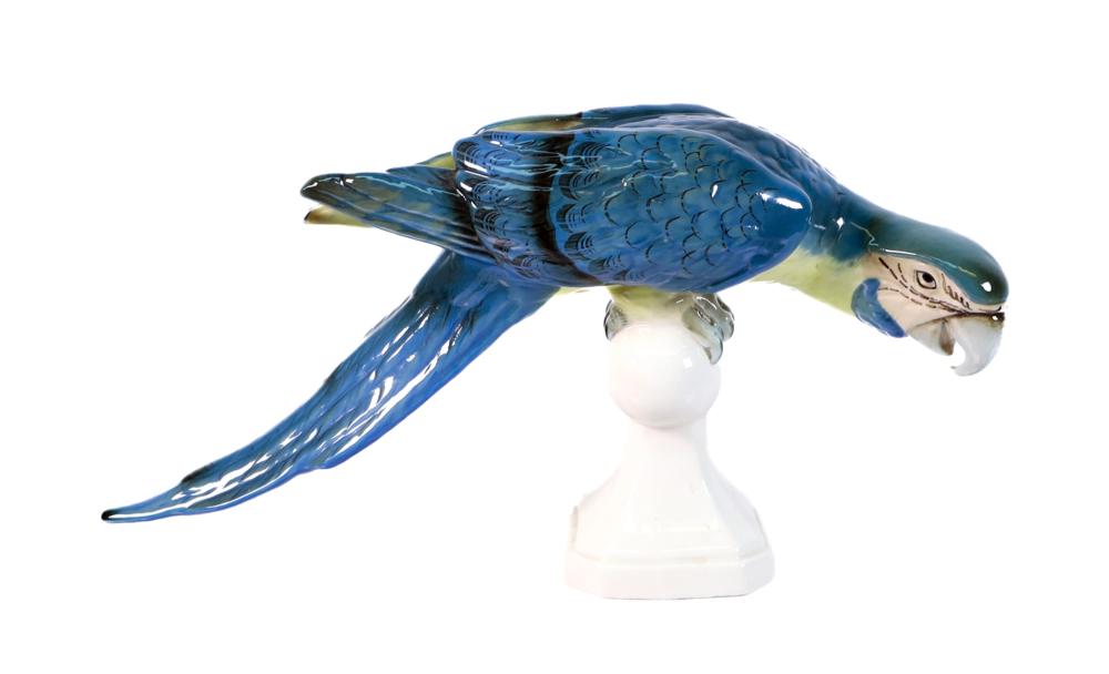 Appraisal: TH C PORCELAIN ROYAL DUX BLUE MACAW PARROT 's Porcelain