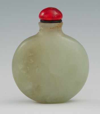 Appraisal: A Chinese Jade Snuff Bottle Of flattened rounded shape with