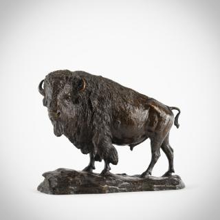 Appraisal: Henry Merwin Shrady - Bison bronze inches high inscribed on