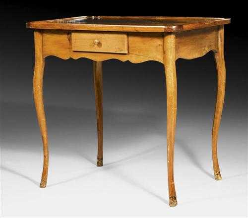 Appraisal: WALNUT SIDE TABLE late Louis XV Bern th century With