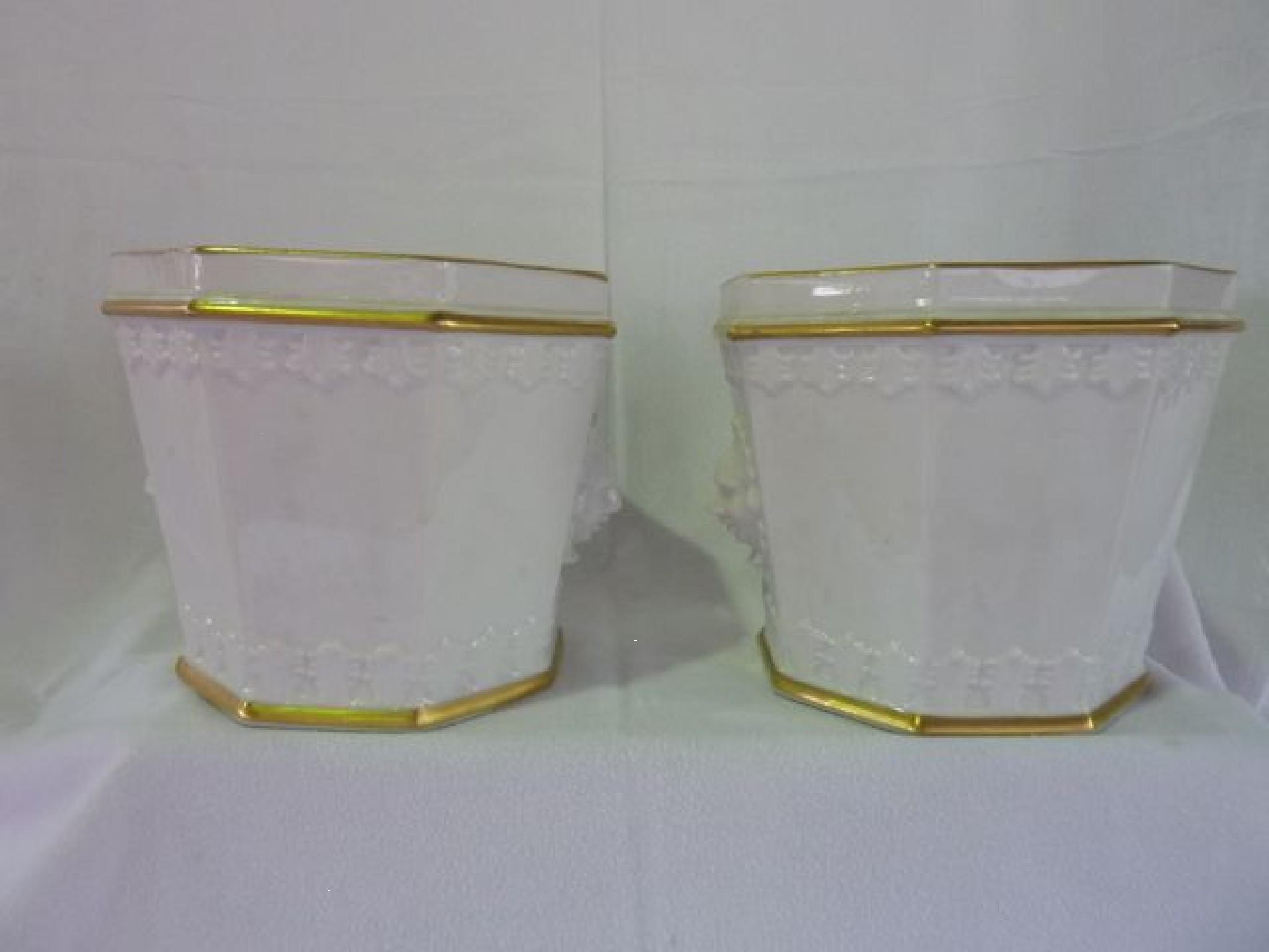 Appraisal: A pair of Vista Alegre wine coolers planters of octagonal