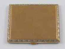 Appraisal: A ct two colour gold cigarette case measuring approx x