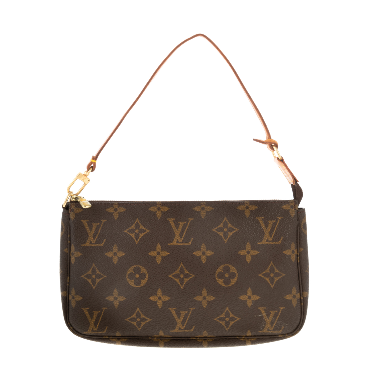 Appraisal: A LOUIS VUITTON MONOGRAM POCHETTE ACCESSOIRES A brown and tan