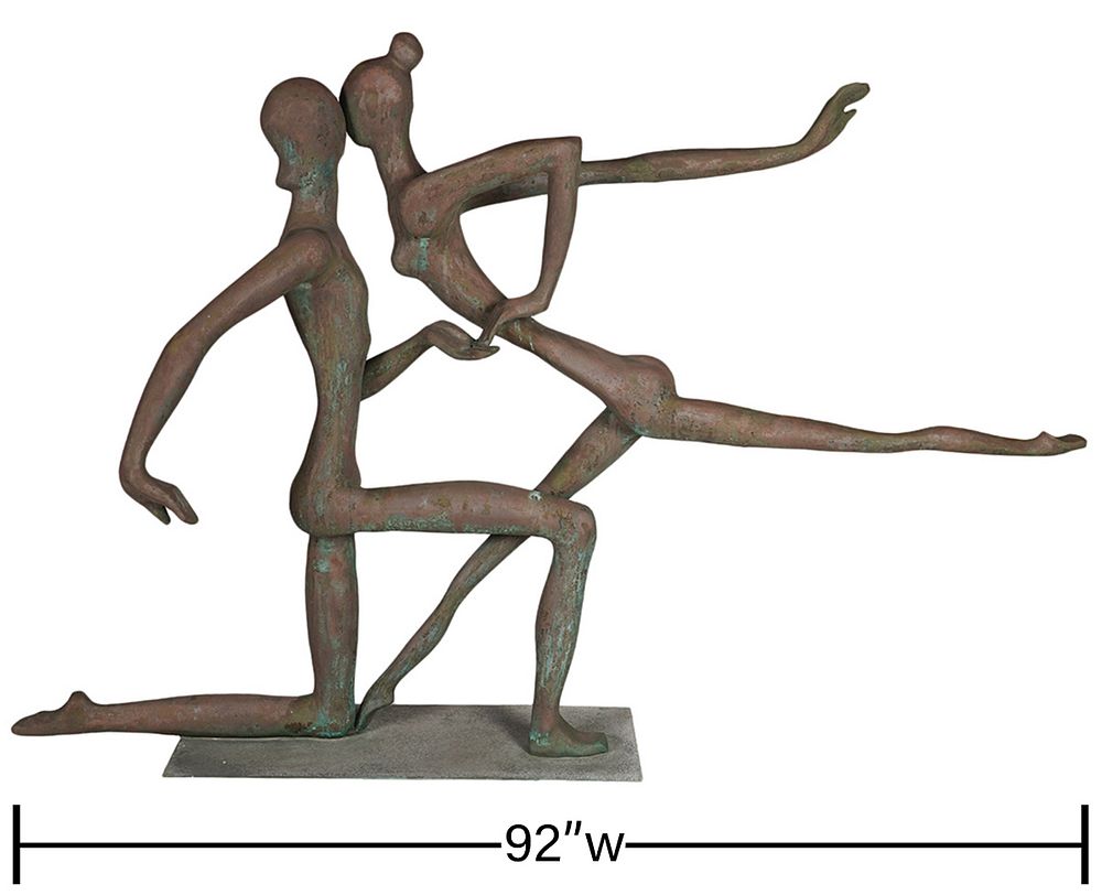 Appraisal: LARGE Manuel Carbonell Bronze Figurine 'Dancers' Manuel Carbonell Cuban American