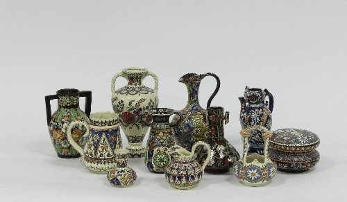 Appraisal: Thoune pottery An owl jug and a variety of pieces