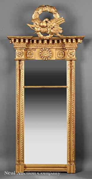 Appraisal: A Pair of American Late Classical Carved and Gilded Pier