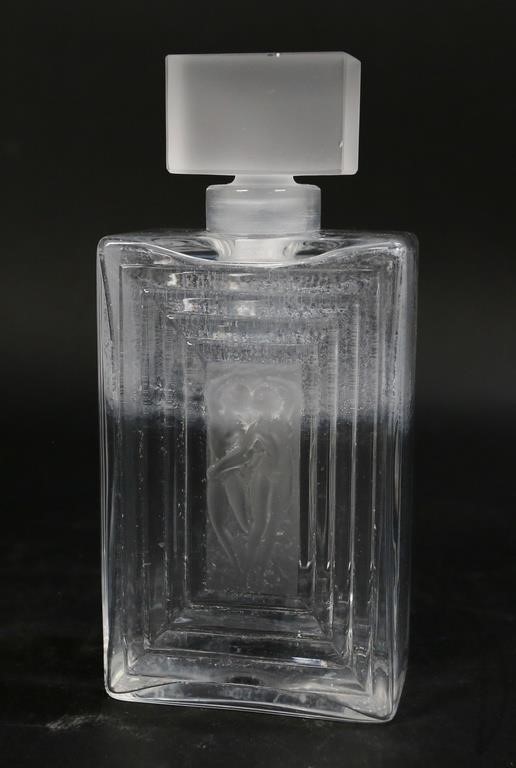 Appraisal: Lalique France Duncan perfume bottle signed on the underside Lalique