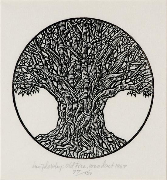 Appraisal: Jacques Hnizdovsky New York - TWO WORKS OLD TREE and