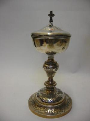 Appraisal: A FRENCH CHALICE AND COVER early th century the slightly