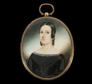 Appraisal: AMERICAN CIVIL WAR MINIATURE PORTRAIT Portrait of a Young Widow