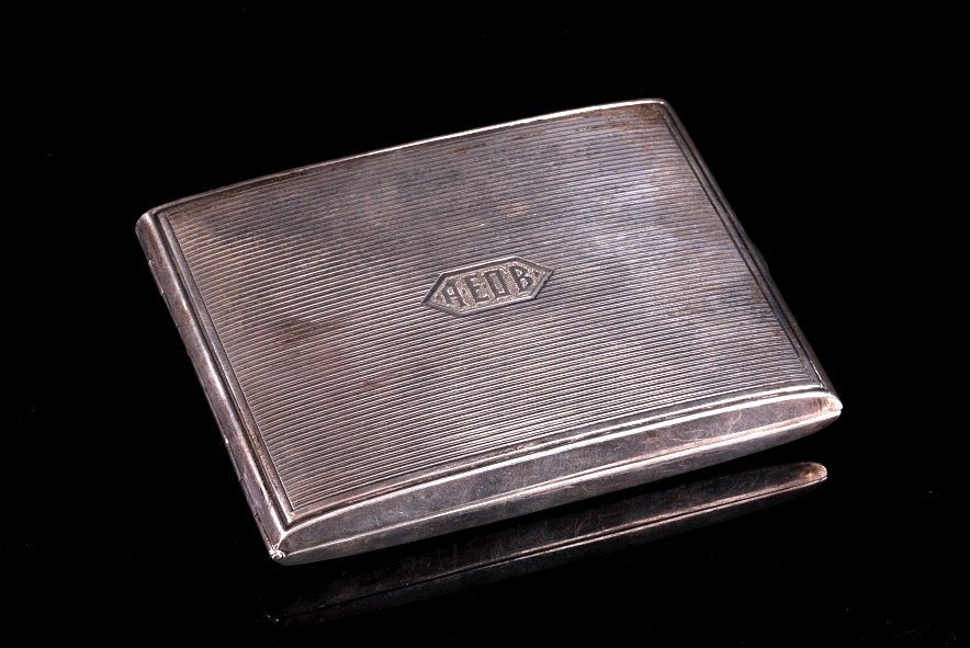 Appraisal: Art Deco Sterling Cigarette Case by Kerr Co The lot