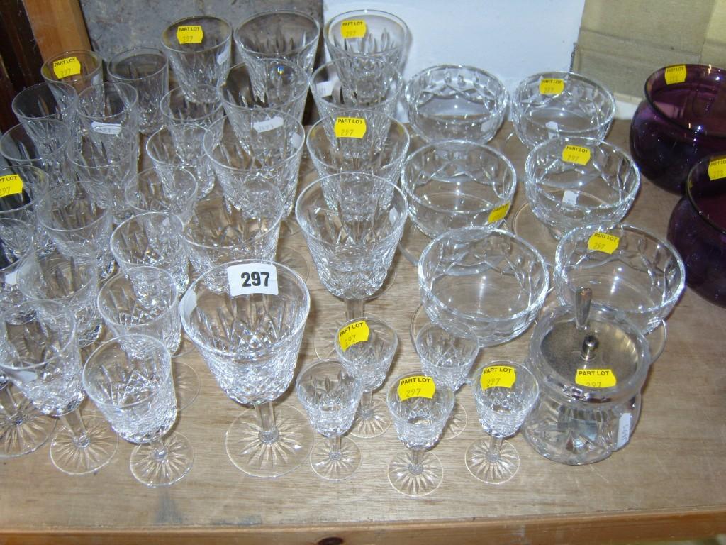 Appraisal: A miscellaneous collection of Waterford crystal cut drinking glasses including