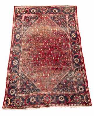 Appraisal: A Mahal carpet North West Persia c Areas of wear