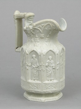 Appraisal: A Salt Glazed Stoneware Apostle Jug A salt glazed stoneware