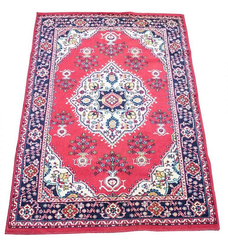 Appraisal: Persian Rug- ' X ' Persian rug with medallion center