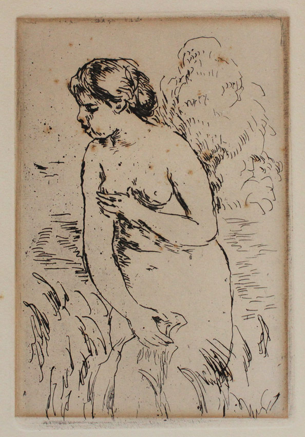 Appraisal: RENOIR Pierre Auguste French - ''Baigneuse debout a mi-jambes'' Etching