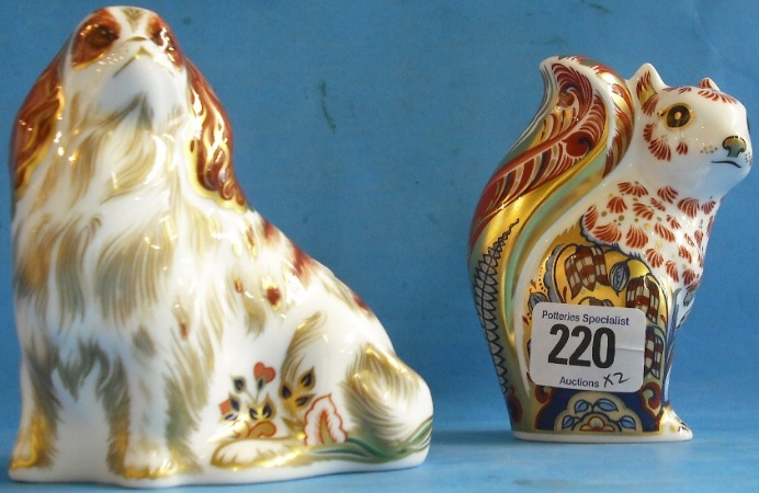 Appraisal: Royal Crown Derby Paperweights Wellbeck Squirrel with certificate and Cavalier