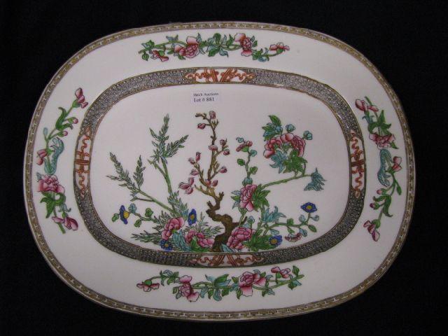 Appraisal: English Porcelain Indian Tree Platter x