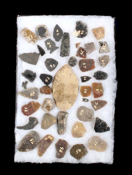 Appraisal: Native American Indian Arrowheads Artifacts For your consideration in this